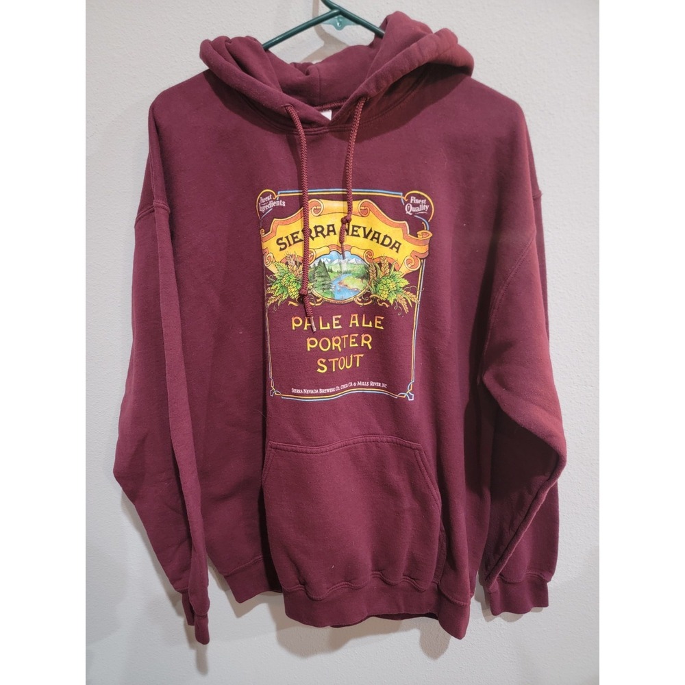 Sierra Nevada Chico CA Brewing Pale Ale Porter Stout Beer Hoodie Sweatshirt Sz L